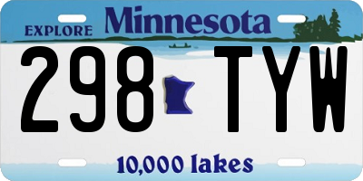MN license plate 298TYW