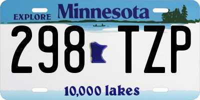 MN license plate 298TZP