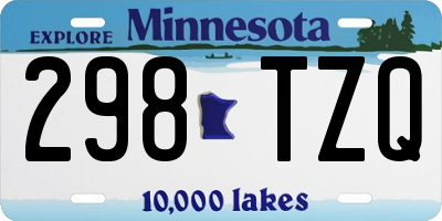 MN license plate 298TZQ