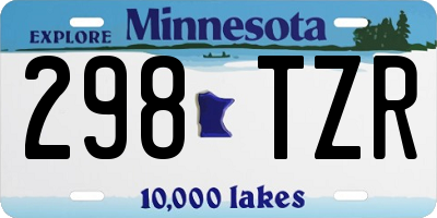 MN license plate 298TZR