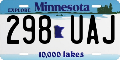 MN license plate 298UAJ