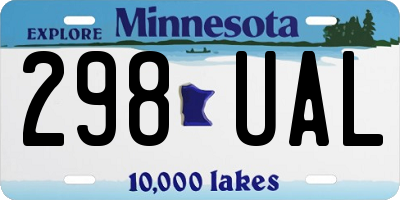 MN license plate 298UAL