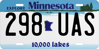 MN license plate 298UAS
