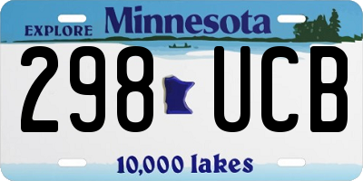 MN license plate 298UCB