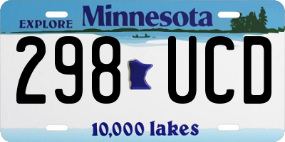 MN license plate 298UCD