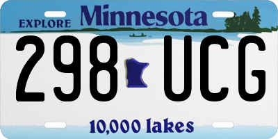 MN license plate 298UCG