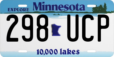 MN license plate 298UCP