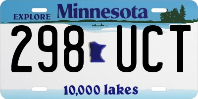 MN license plate 298UCT