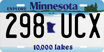 MN license plate 298UCX