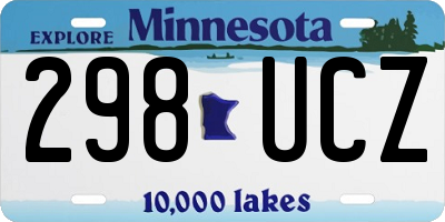 MN license plate 298UCZ
