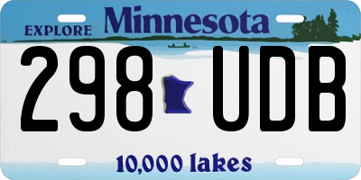 MN license plate 298UDB