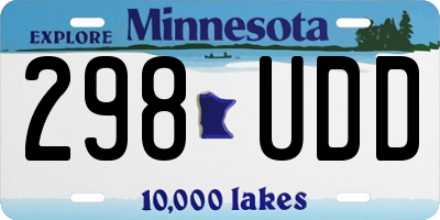 MN license plate 298UDD