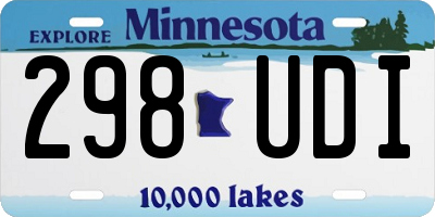 MN license plate 298UDI