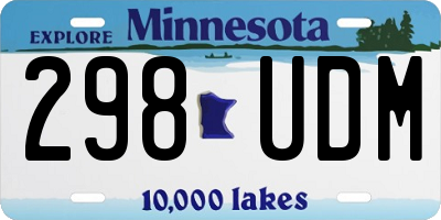 MN license plate 298UDM