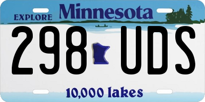 MN license plate 298UDS