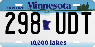 MN license plate 298UDT