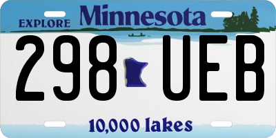 MN license plate 298UEB