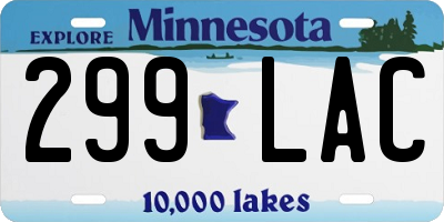 MN license plate 299LAC