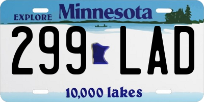 MN license plate 299LAD