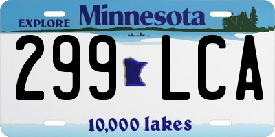 MN license plate 299LCA