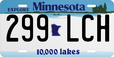 MN license plate 299LCH