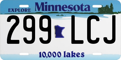MN license plate 299LCJ