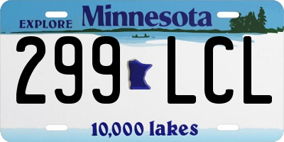 MN license plate 299LCL
