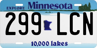 MN license plate 299LCN