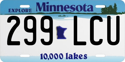 MN license plate 299LCU
