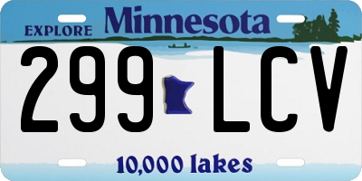 MN license plate 299LCV