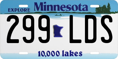 MN license plate 299LDS
