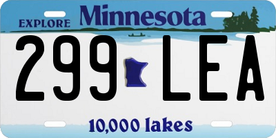 MN license plate 299LEA
