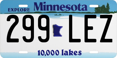 MN license plate 299LEZ