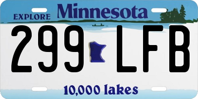 MN license plate 299LFB
