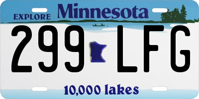 MN license plate 299LFG