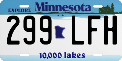 MN license plate 299LFH