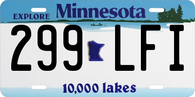 MN license plate 299LFI