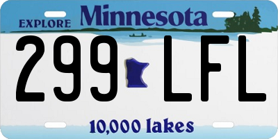 MN license plate 299LFL
