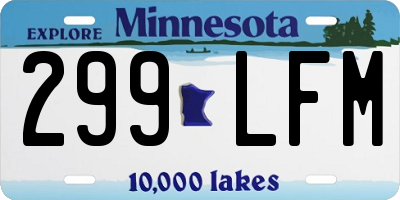 MN license plate 299LFM