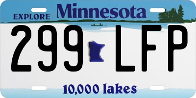 MN license plate 299LFP