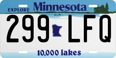 MN license plate 299LFQ
