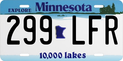 MN license plate 299LFR