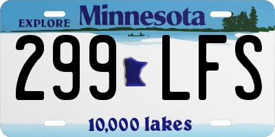 MN license plate 299LFS