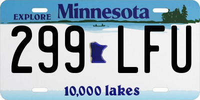 MN license plate 299LFU