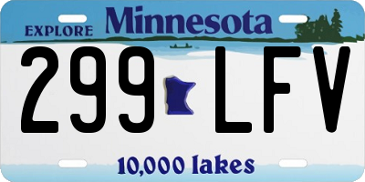 MN license plate 299LFV