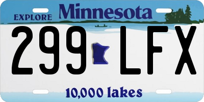 MN license plate 299LFX