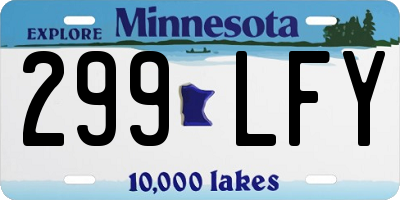 MN license plate 299LFY