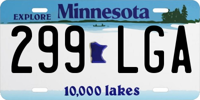 MN license plate 299LGA