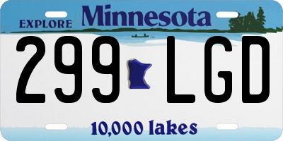 MN license plate 299LGD