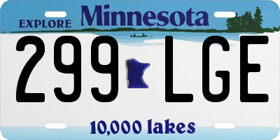 MN license plate 299LGE